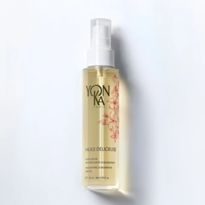 This is a bottle of YONKA nourishing sublimative dry oil, labeled 