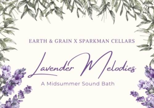 This is a label for a lavender-scented bath product called 