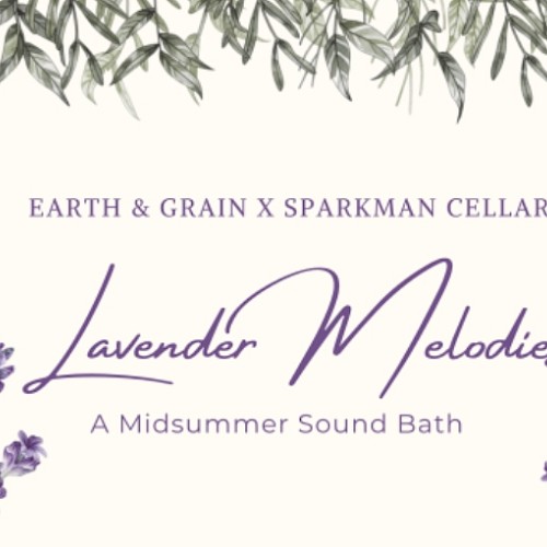 This is a label for a lavender-scented bath product called 