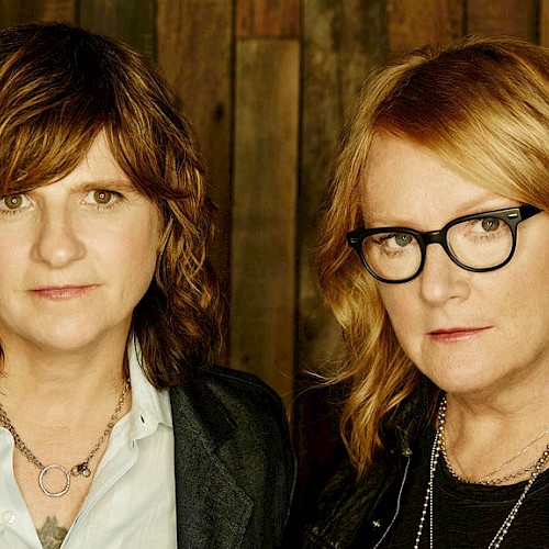 Two women looking at the camera