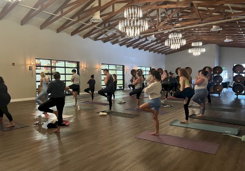 Group yoga class
